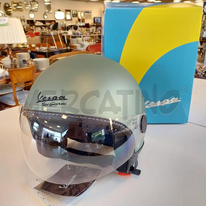 CASCO MOTO VESPA VERDE OPACO | Mercatino dell'Usato Gazzada schianno 1