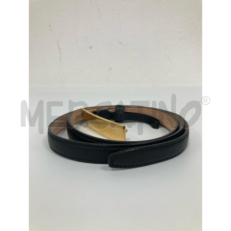 CINTURA DONNA BALLY PELLE NERA CHIUSURA DORATA | Mercatino dell'Usato Gazzada schianno 2