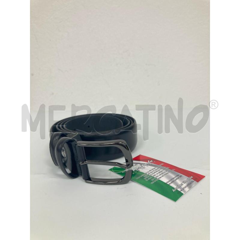CINTURA UOMO ARTE LOMBARDA PELLE NERA | Mercatino dell'Usato Gazzada schianno 1