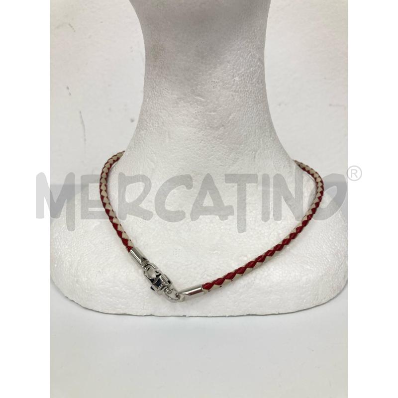 COLLANA BALLY PELLE ROSSA BEIGE | Mercatino dell'Usato Gazzada schianno 1