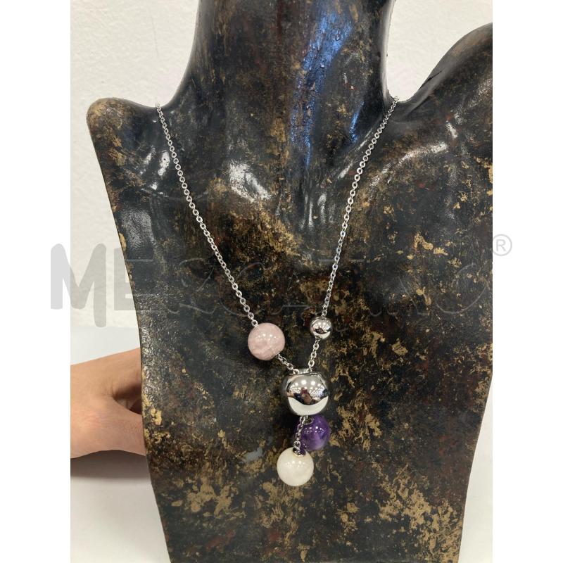 COLLANA BREIL SFERE ROSA LILLA | Mercatino dell'Usato Gazzada schianno 2