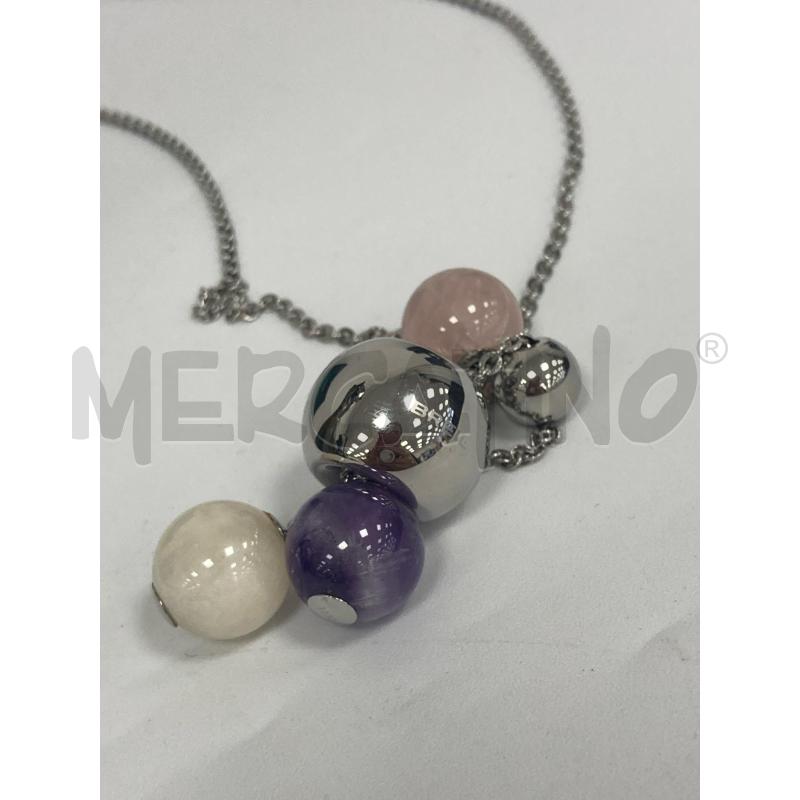 COLLANA BREIL SFERE ROSA LILLA | Mercatino dell'Usato Gazzada schianno 3