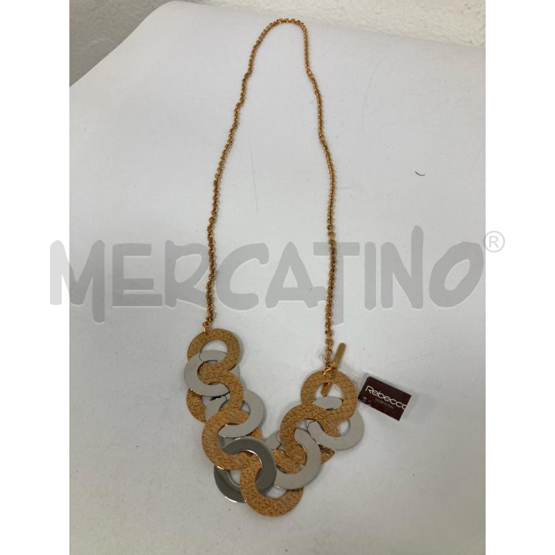 COLLANA REBECCA DORATO CERCHI INTRECCIATI | Mercatino dell'Usato Gazzada schianno 2