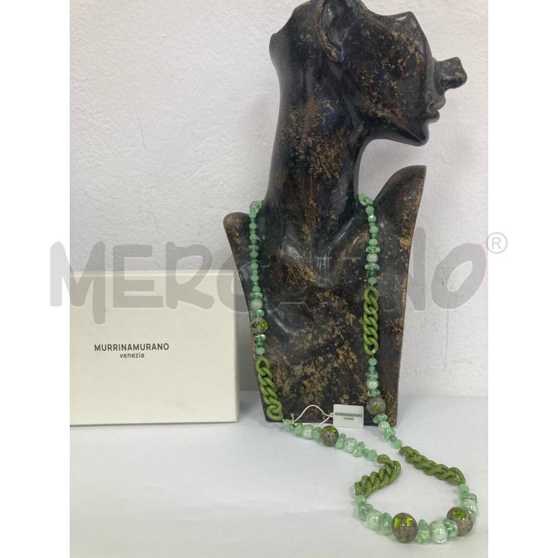 COLLANA VETRO MURANO VERDE | Mercatino dell'Usato Gazzada schianno 1