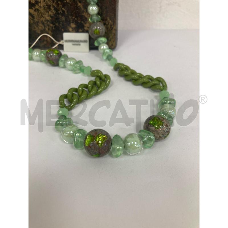 COLLANA VETRO MURANO VERDE | Mercatino dell'Usato Gazzada schianno 2
