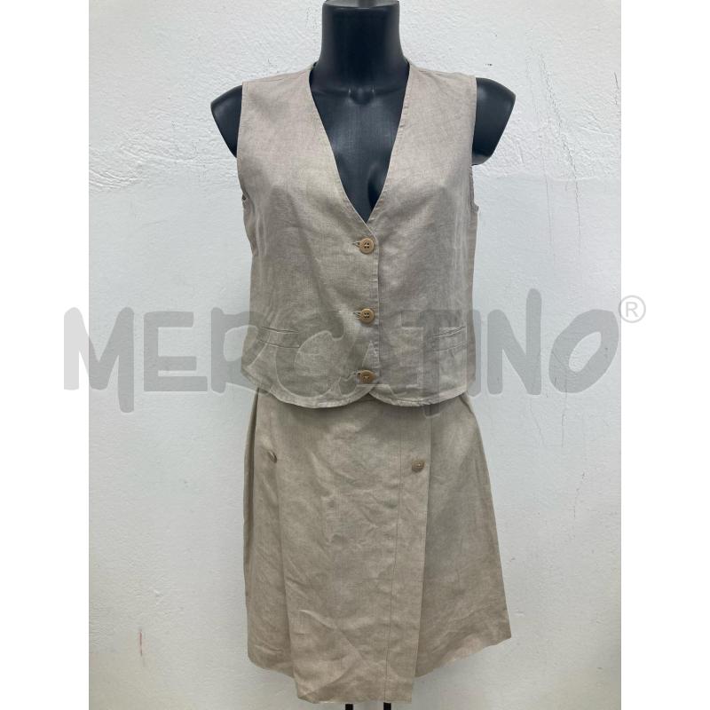 COMPLETO DONNA 3PX LINO BEIGE  | Mercatino dell'Usato Gazzada schianno 3