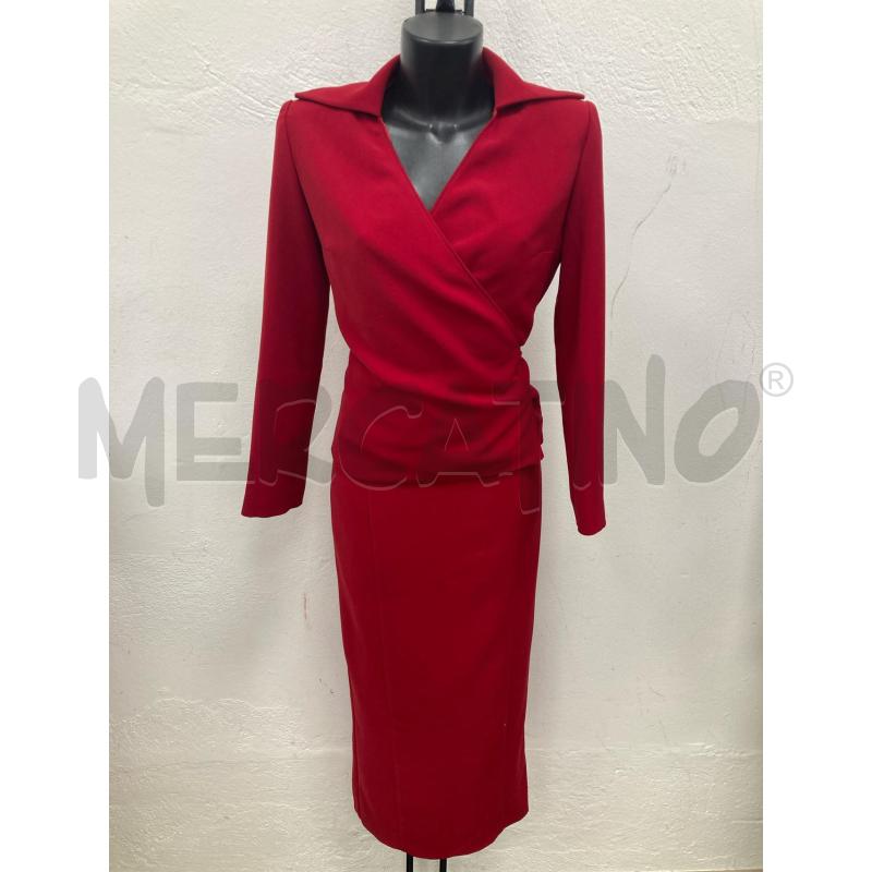 COMPLETO DONNA CLAUDIA ROSSO BLAZER+GONNA | Mercatino dell'Usato Gazzada schianno 1