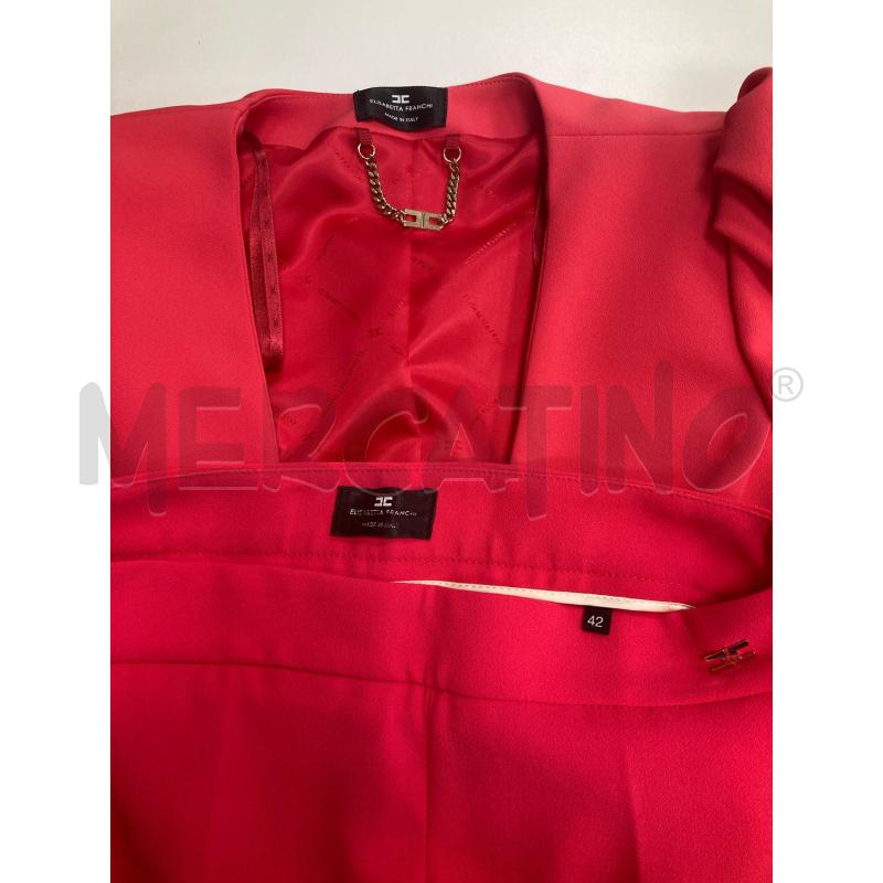 COMPLETO DONNA ELISABETTA FRANCHI GIACCA+PANTA CORALLO | Mercatino dell'Usato Gazzada schianno 3