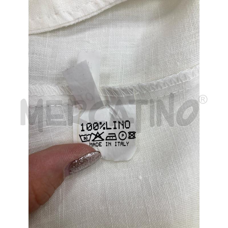 COMPLETO DONNA LINO BIANCO CUCITURA BEIGE | Mercatino dell'Usato Gazzada schianno 3