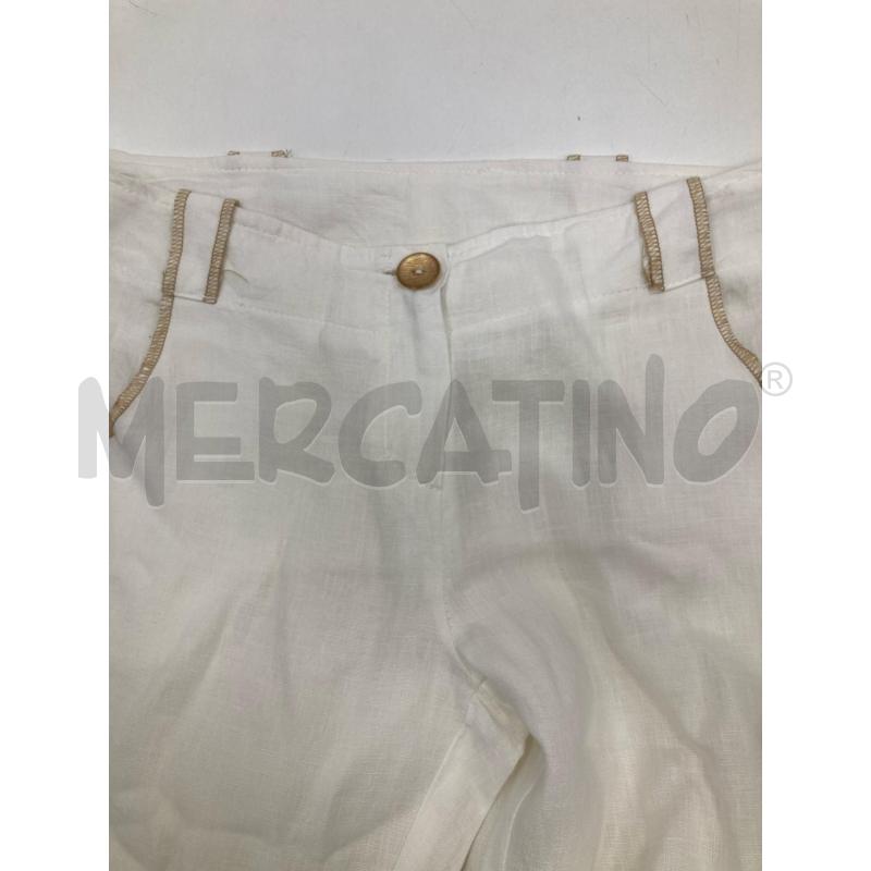 COMPLETO DONNA LINO BIANCO CUCITURA BEIGE | Mercatino dell'Usato Gazzada schianno 4