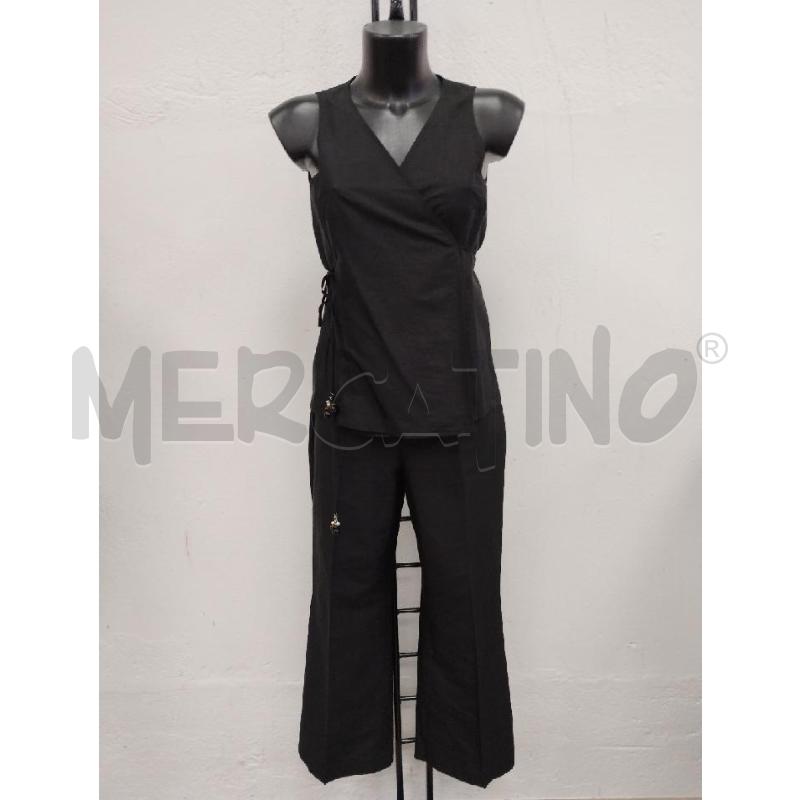 COMPLETO DONNA MARELLA GILET+9PANTA SETA NERO | Mercatino dell'Usato Gazzada schianno 1