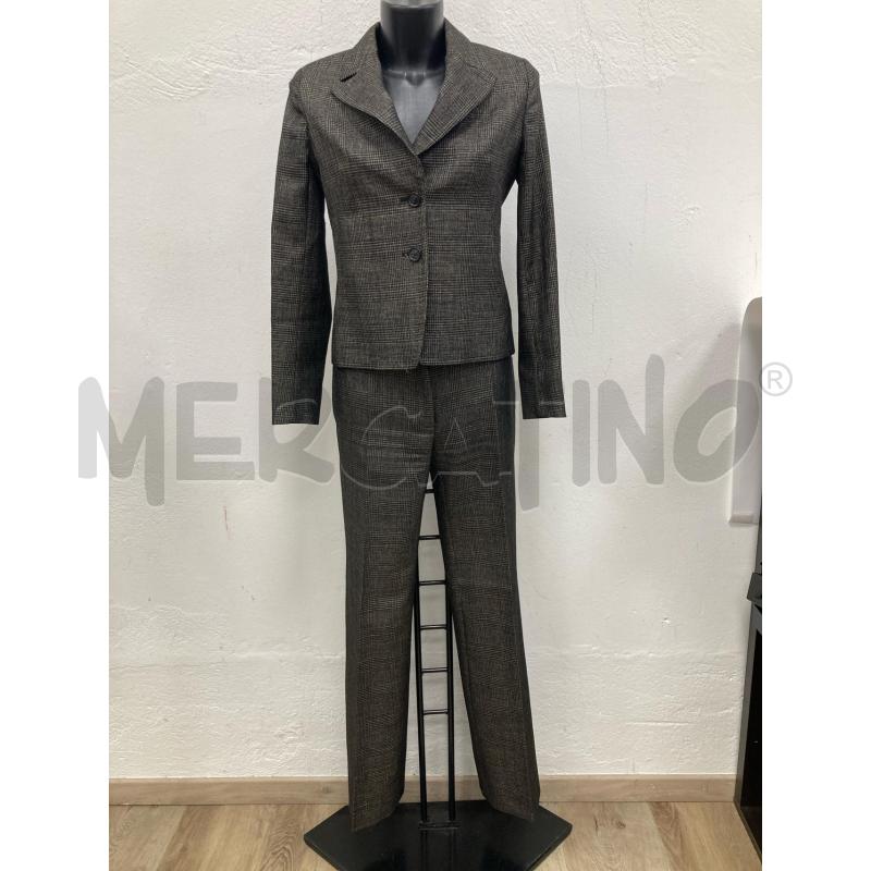 COMPLETO DONNA MAXMARA GRIGIO RIGHE NERE BLAZER+PANTA | Mercatino dell'Usato Gazzada schianno 1