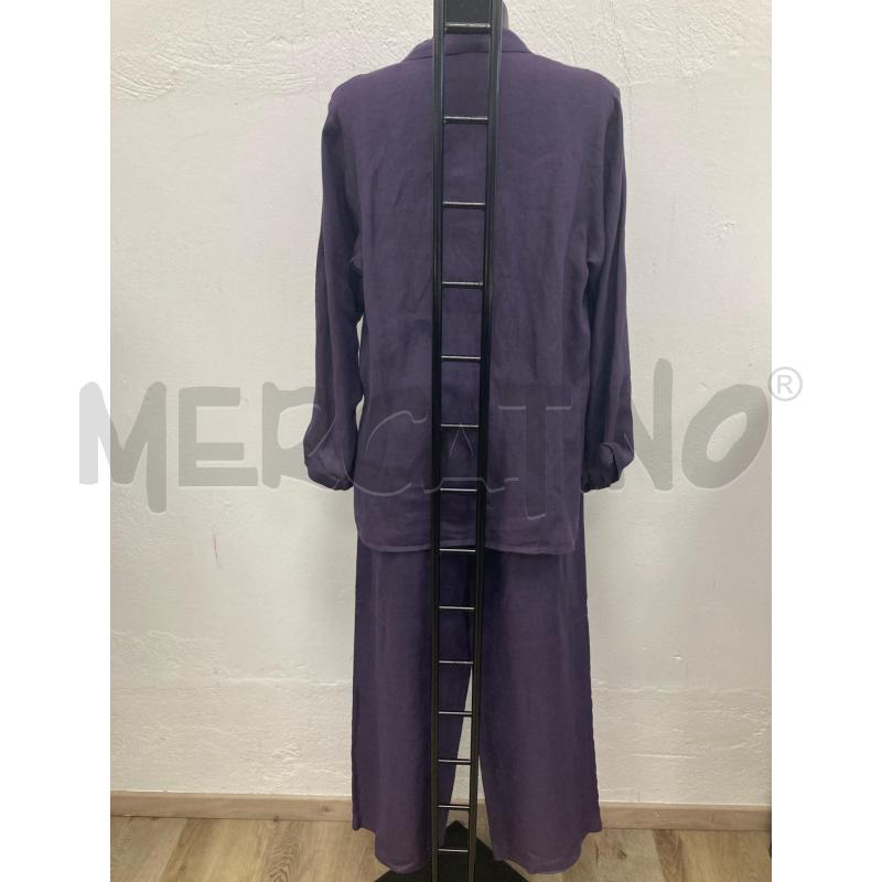COMPLETO DONNA RACHELE LINO VIOLA PANTALONE + CAMICIA  | Mercatino dell'Usato Gazzada schianno 2
