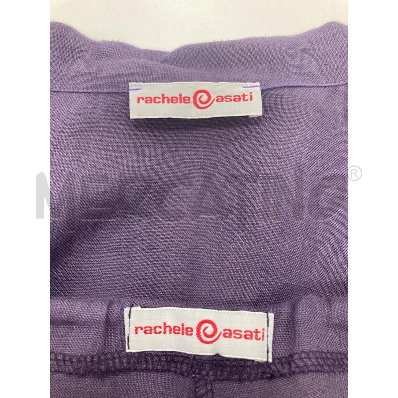 COMPLETO DONNA RACHELE LINO VIOLA PANTALONE + CAMICIA  | Mercatino dell'Usato Gazzada schianno 3