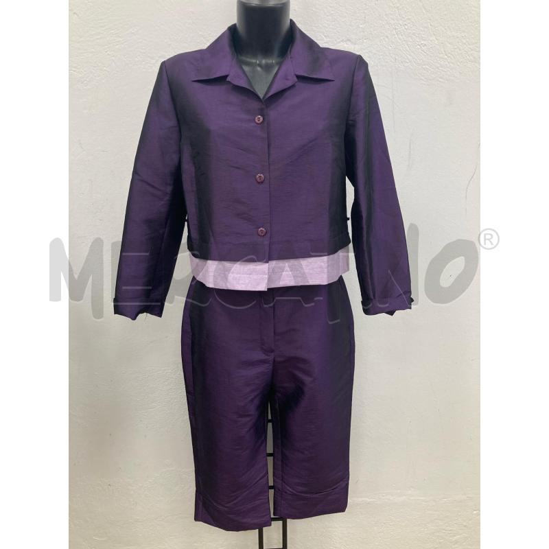 COMPLETO DONNA RENDGIA VIOLA CANGIANTE PINOCCHIETTO + GIACCA | Mercatino dell'Usato Gazzada schianno 1