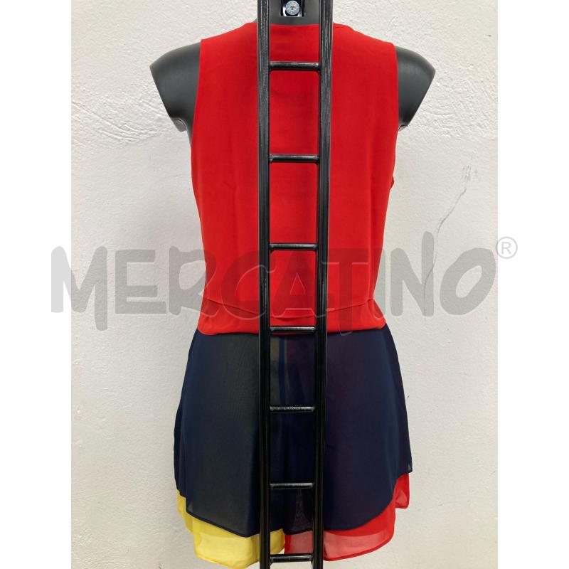 COMPLETO DONNA SPAZIOJEANS PANTALONCINO + CAMICIA GIALLO ROSSO VIOLA BLU | Mercatino dell'Usato Gazzada schianno 2