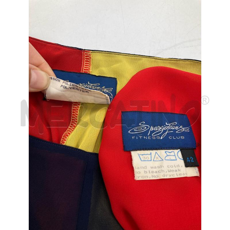 COMPLETO DONNA SPAZIOJEANS PANTALONCINO + CAMICIA GIALLO ROSSO VIOLA BLU | Mercatino dell'Usato Gazzada schianno 3
