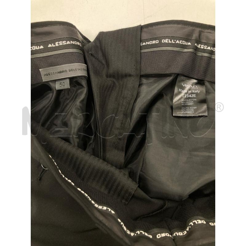 COMPLETO UOMO ALESSANDRO DELL'ACQUA NERO CARTELLINO PANTALONE + GIACCA | Mercatino dell'Usato Gazzada schianno 3