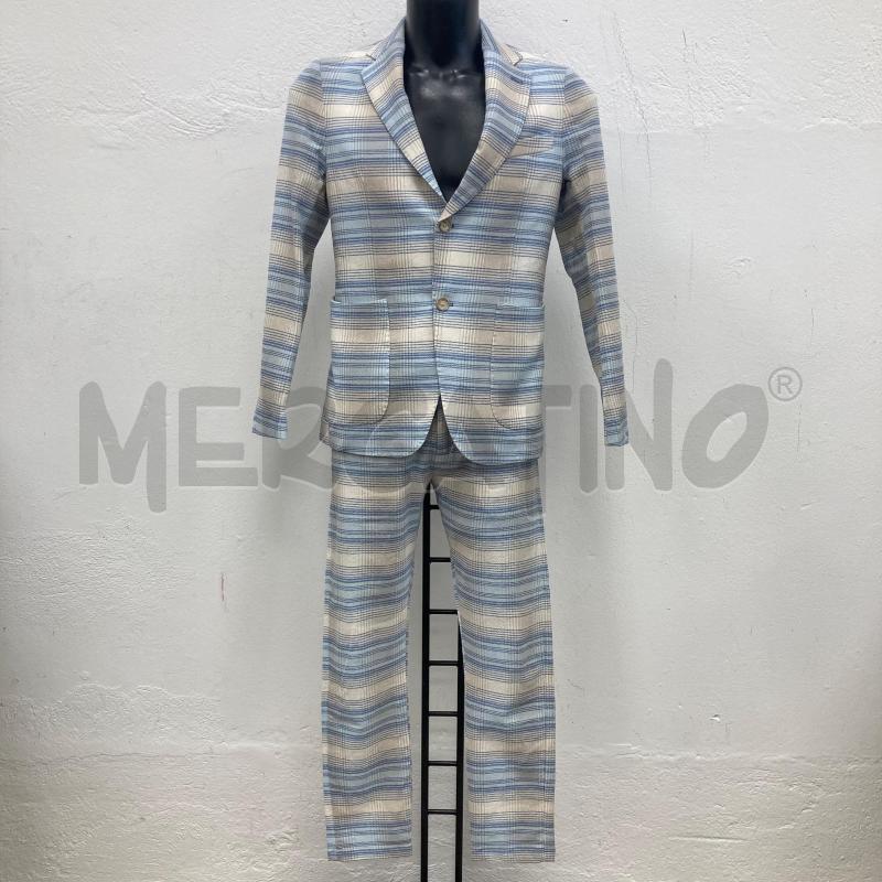 COMPLETO UOMO BERNESE CARTELLINO BEIGE AZZURRO PANTALONE+GIACCA | Mercatino dell'Usato Gazzada schianno 1