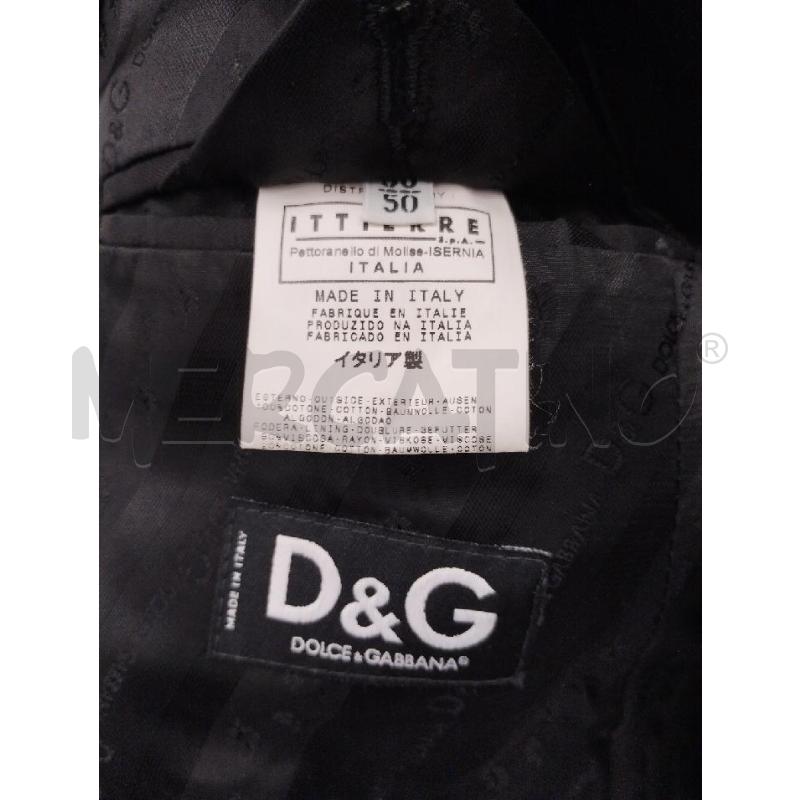 COMPLETO UOMO DOLCE&GABBANA NERO VELLUTO COSTINA | Mercatino dell'Usato Gazzada schianno 4
