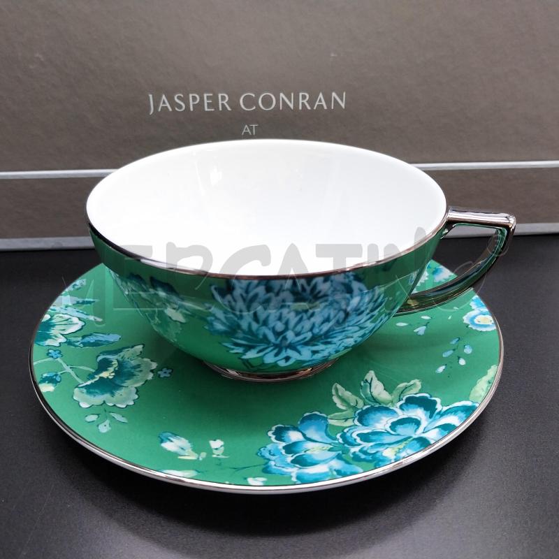 Coppia tazze te' jasper conran wedgwood chinoiserie verde