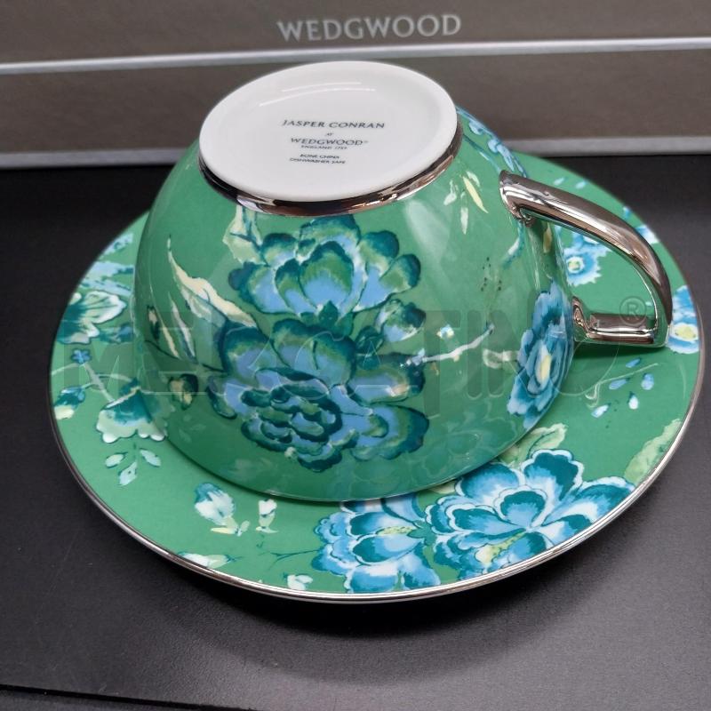 Coppia tazze te' jasper conran wedgwood chinoiserie verde