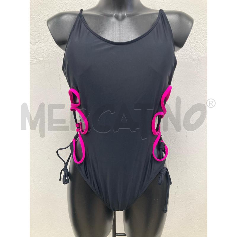 COSTUME DONNA INTERO NERO NASTRI FUXIA | Mercatino dell'Usato Gazzada schianno 1