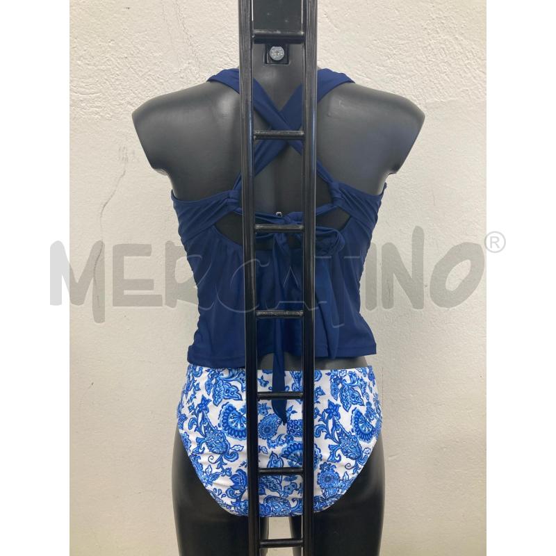 COSTUME DONNA TOP + MUTANDA BLU BIANCO FANTASIA | Mercatino dell'Usato Gazzada schianno 2