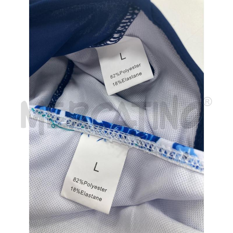 COSTUME DONNA TOP + MUTANDA BLU BIANCO FANTASIA | Mercatino dell'Usato Gazzada schianno 3
