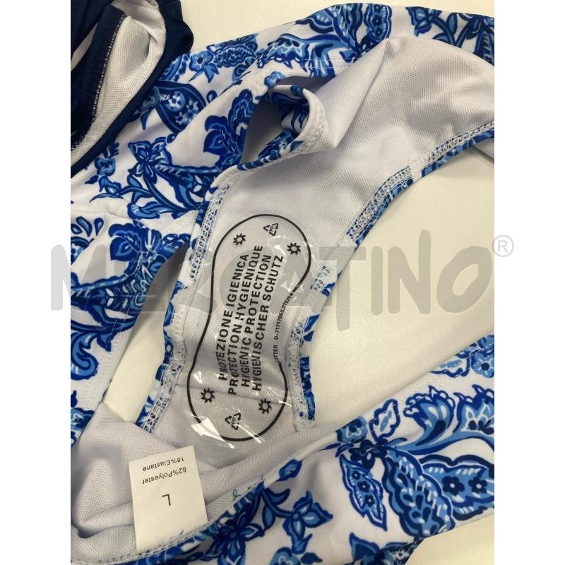 COSTUME DONNA TOP + MUTANDA BLU BIANCO FANTASIA | Mercatino dell'Usato Gazzada schianno 4