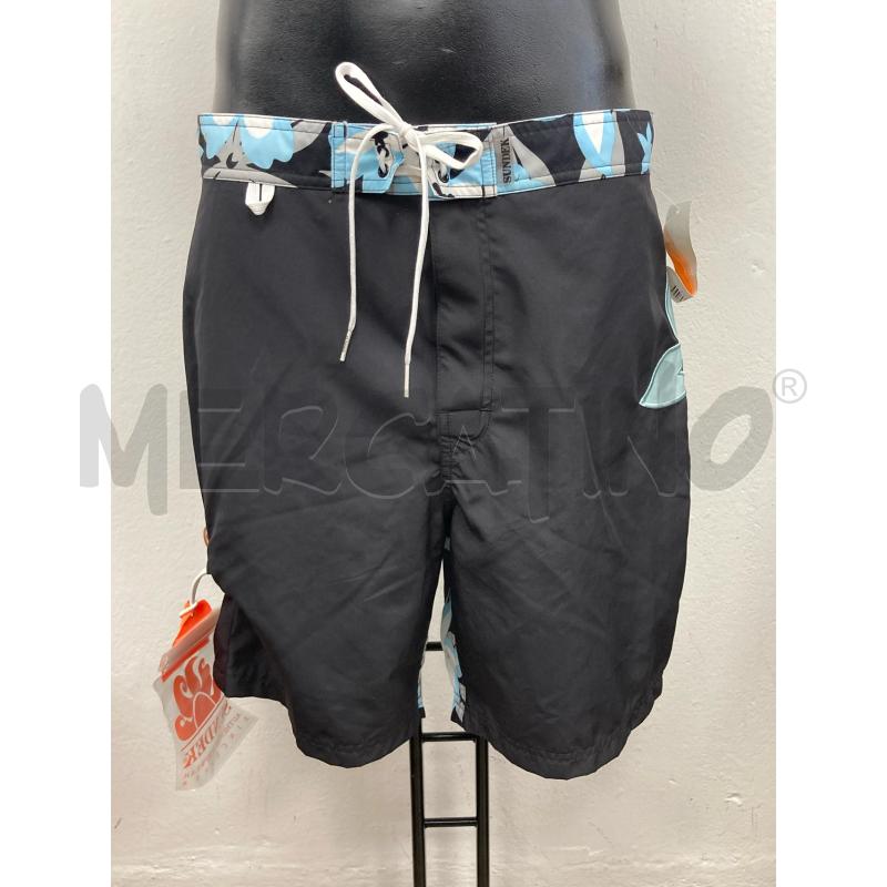 COSTUME UOMO SUNDEK NERO FIORI AZZURRI CARTELLINO | Mercatino dell'Usato Gazzada schianno 1