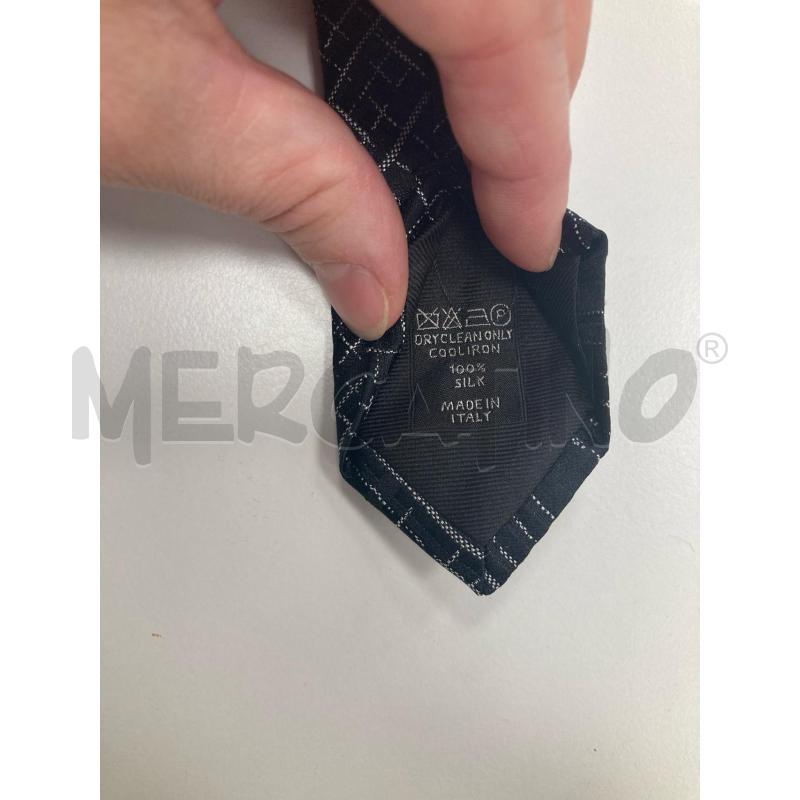 CRAVATTA ALBIZZATI NERA RIGHE BIANCHE | Mercatino dell'Usato Gazzada schianno 4