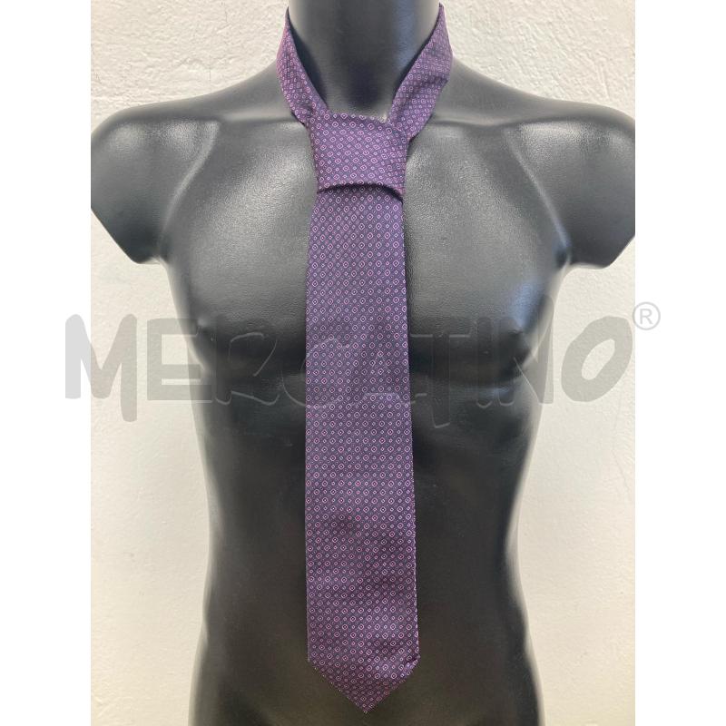 CRAVATTA ALBIZZATI VIOLA FIORELLINI ROSA | Mercatino dell'Usato Gazzada schianno 1