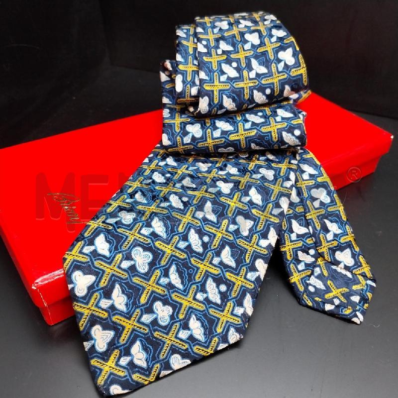 CRAVATTA BLU GIALLO BRIONI | Mercatino dell'Usato Gazzada schianno 1