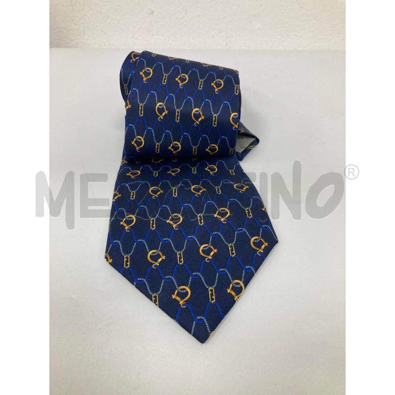 CRAVATTA FENDI BLU DISEGNO ORO | Mercatino dell'Usato Gazzada schianno 1