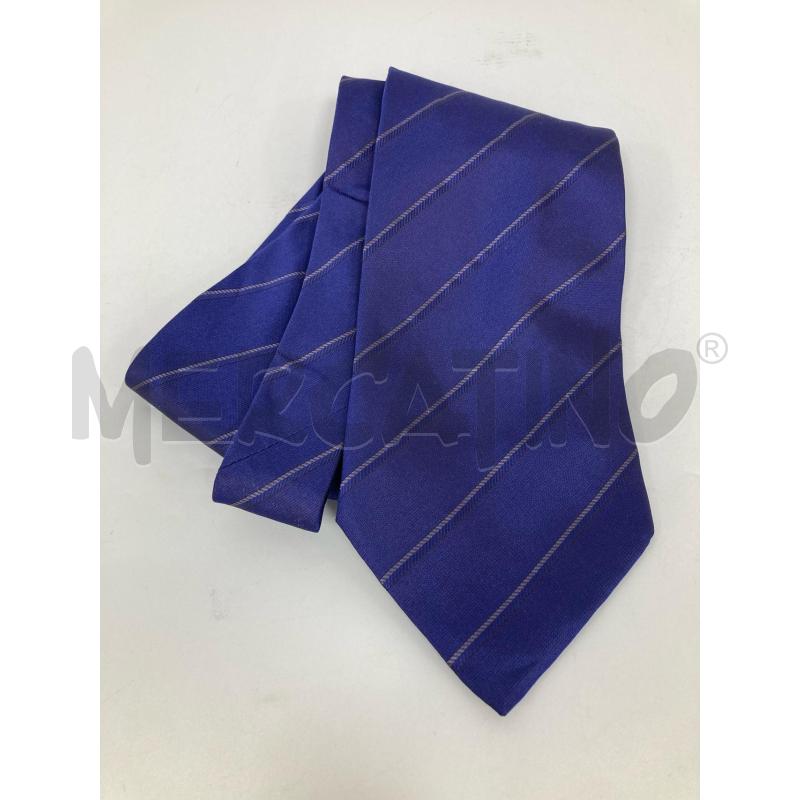 CRAVATTA GIORGIO ARMANI VIOLA RIGA BLU GRIGIA | Mercatino dell'Usato Gazzada schianno 1