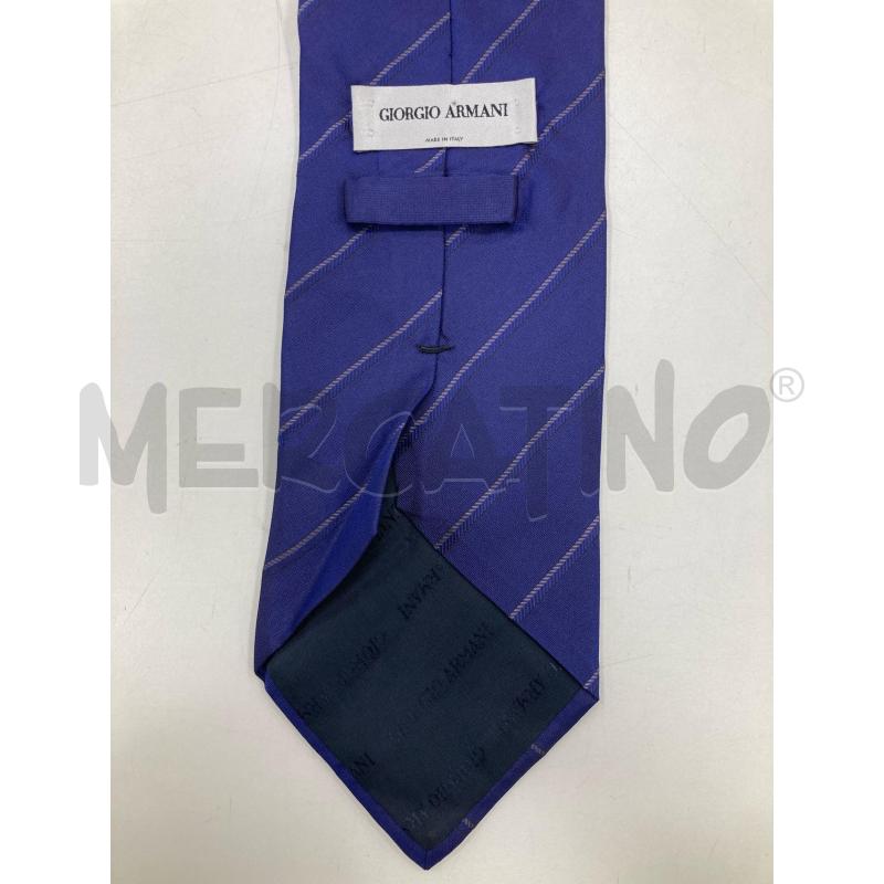 CRAVATTA GIORGIO ARMANI VIOLA RIGA BLU GRIGIA | Mercatino dell'Usato Gazzada schianno 2