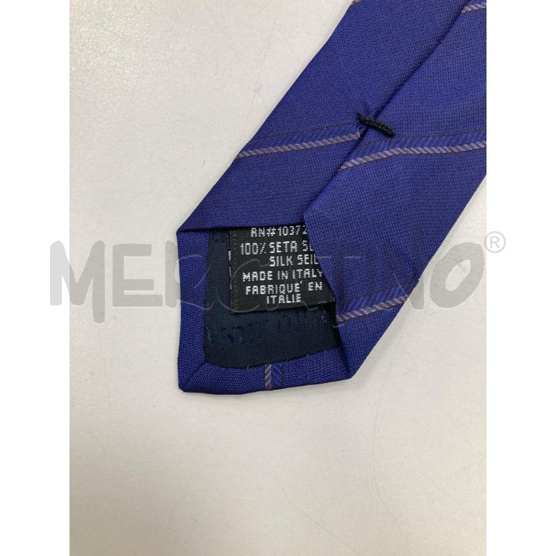 CRAVATTA GIORGIO ARMANI VIOLA RIGA BLU GRIGIA | Mercatino dell'Usato Gazzada schianno 3