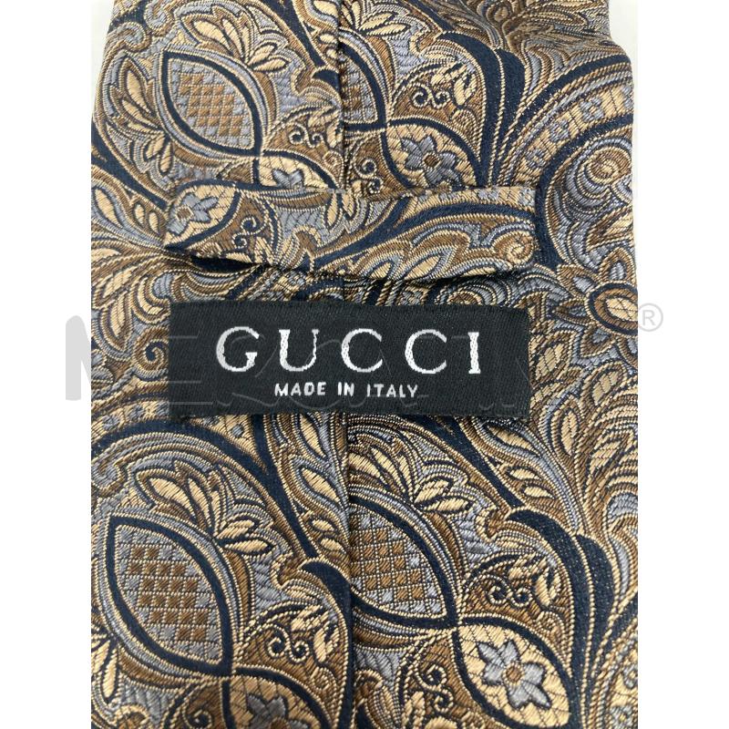 CRAVATTA GUCCI BLU MARRONE | Mercatino dell'Usato Gazzada schianno 3