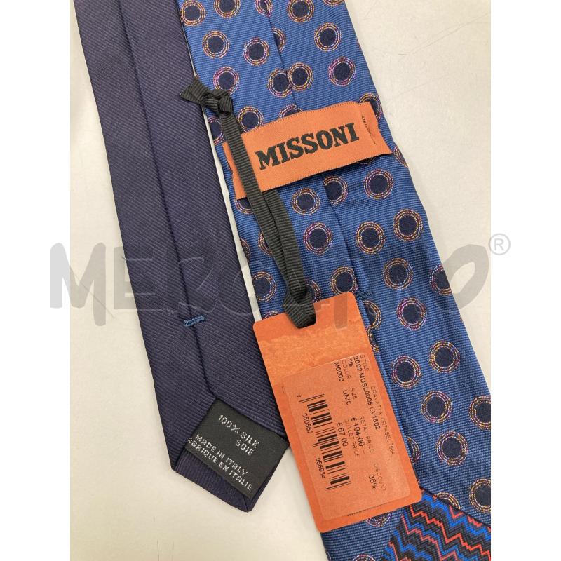 CRAVATTA MISSONI BLU ERCHI COLORATI CARTELLINO | Mercatino dell'Usato Gazzada schianno 2
