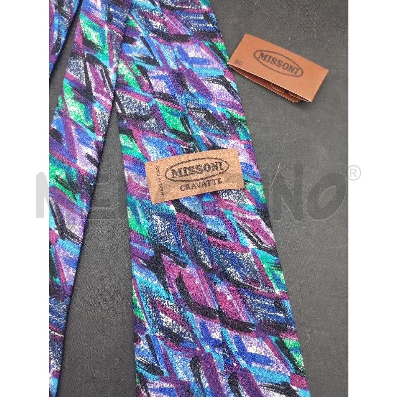 CRAVATTA MISSONI VIOLA BLU VERDE  | Mercatino dell'Usato Gazzada schianno 2