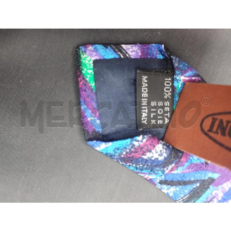 CRAVATTA MISSONI VIOLA BLU VERDE  | Mercatino dell'Usato Gazzada schianno 3