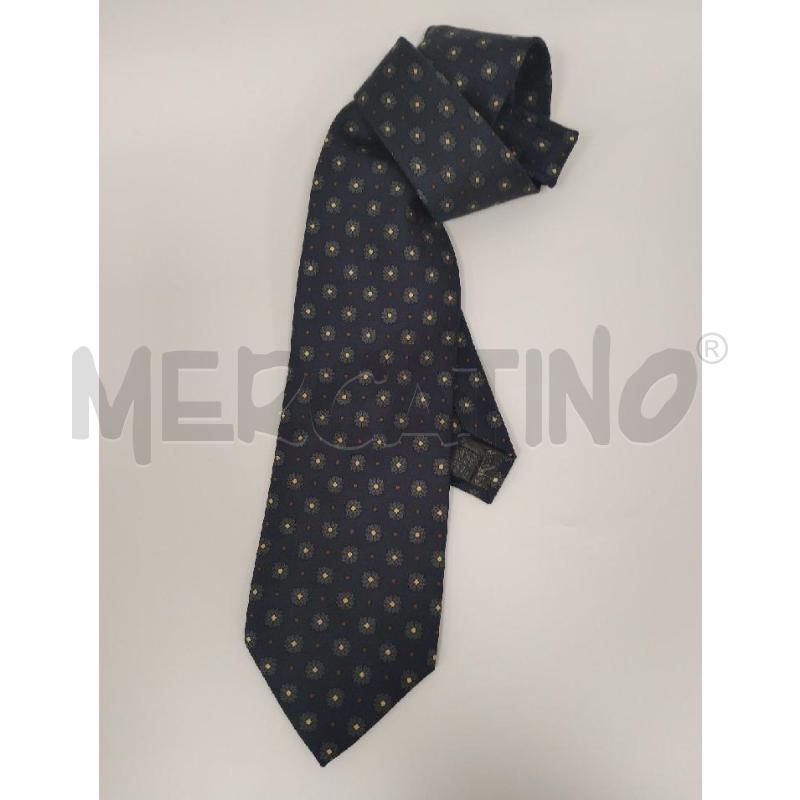 CRAVATTA OLIVER VALENTINO BLU FIORI | Mercatino dell'Usato Gazzada schianno 1
