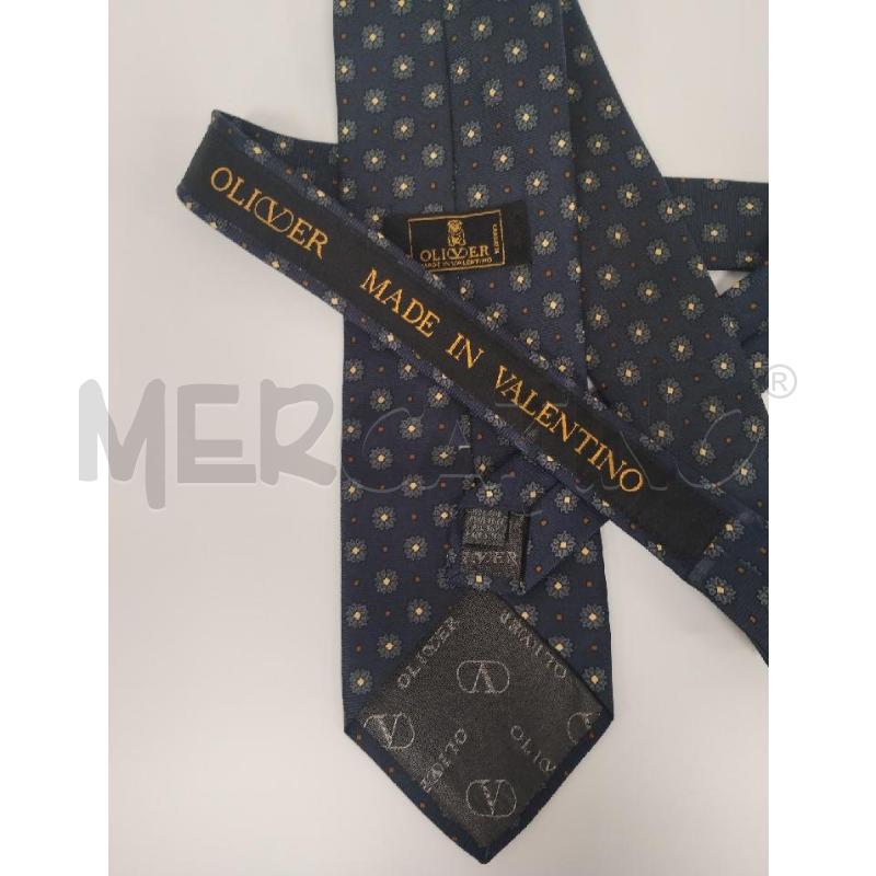 CRAVATTA OLIVER VALENTINO BLU FIORI | Mercatino dell'Usato Gazzada schianno 2