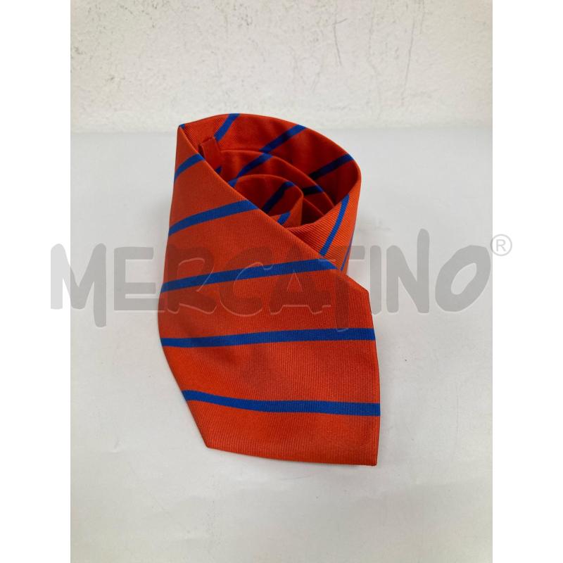 CRAVATTA RALPH LAUREN ARANCIONE RIGA BLU | Mercatino dell'Usato Gazzada schianno 1