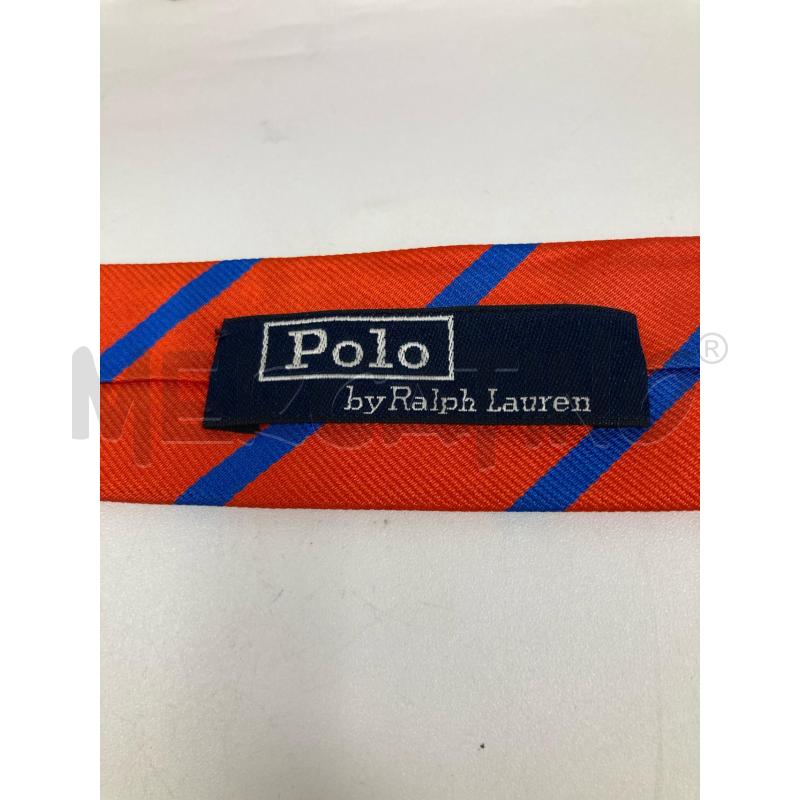 CRAVATTA RALPH LAUREN ARANCIONE RIGA BLU | Mercatino dell'Usato Gazzada schianno 3