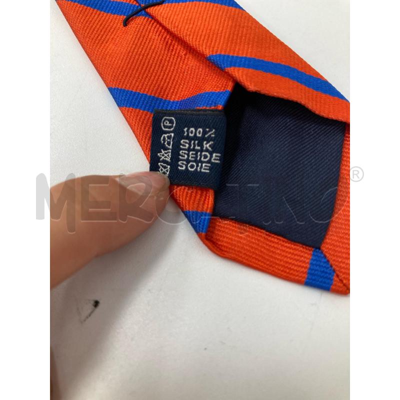 CRAVATTA RALPH LAUREN ARANCIONE RIGA BLU | Mercatino dell'Usato Gazzada schianno 4