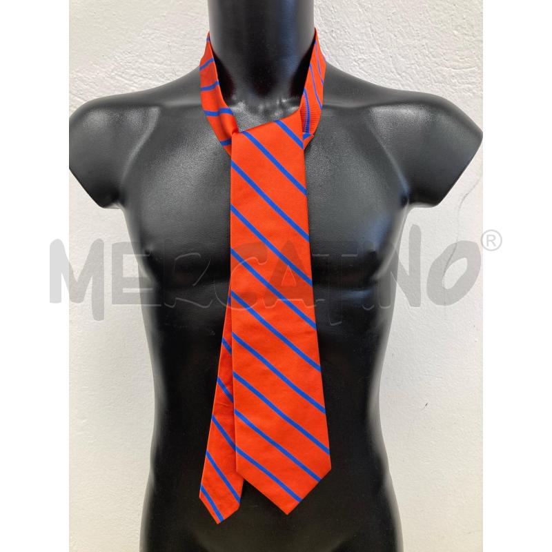 CRAVATTA RALPH LAUREN ARANCIONE RIGA BLU | Mercatino dell'Usato Gazzada schianno 5