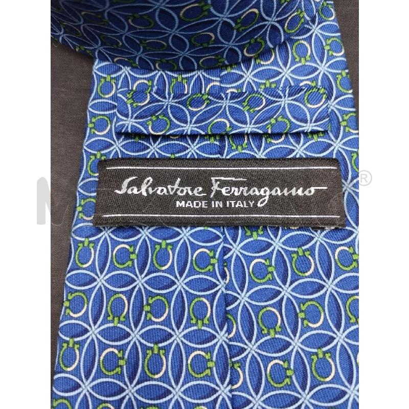 CRAVATTA SALVATORE FERRAGAMO FANTASIA BLU | Mercatino dell'Usato Gazzada schianno 4