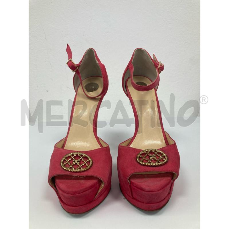 DECOLLETE ELISABETTA FRANCHI FRAGOLA LOGO DORATO | Mercatino dell'Usato Gazzada schianno 2